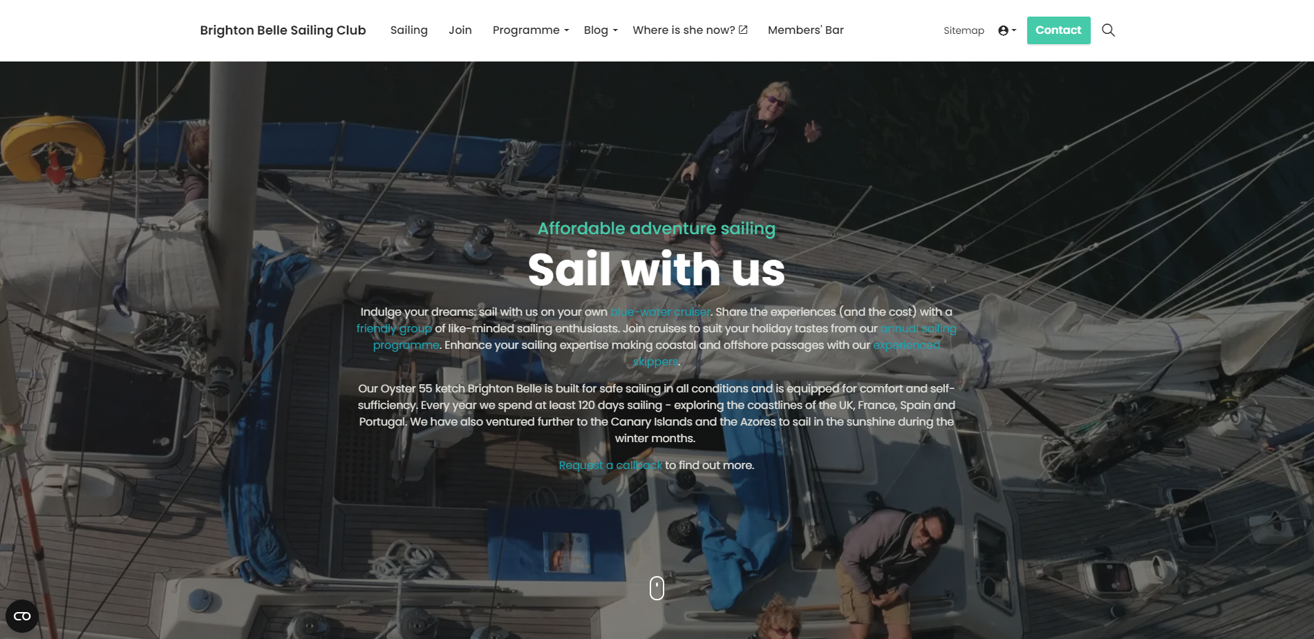 Brighton Belle Sailing Club website thumbnail